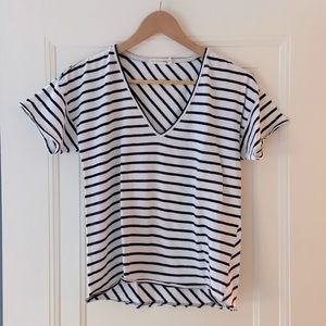 Rag & Bone Striped V-neck T-shirt